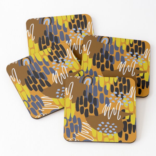 Item preview, Trendy Tangerine, Yellow, And Brown Abstract Flora Designs designed and sold by DEC02.