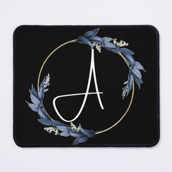 Item preview, Monogram with blue leaves letter A designed and sold by JustSeasons.