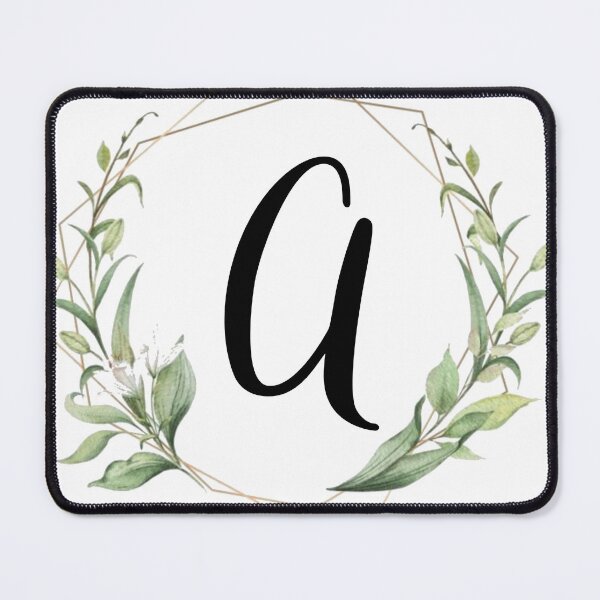 Item preview, Golden frame monogram with laurels letter A designed and sold by JustSeasons.