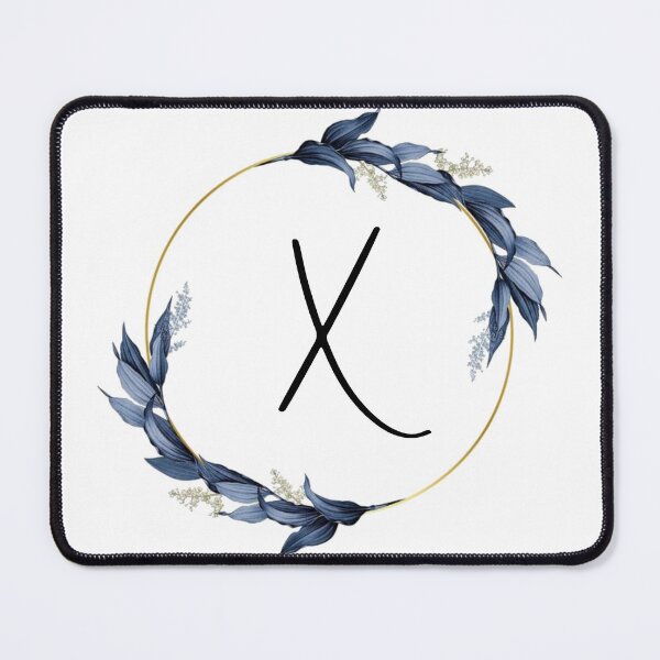 Item preview, Monogram with blue leaves letter X designed and sold by JustSeasons.