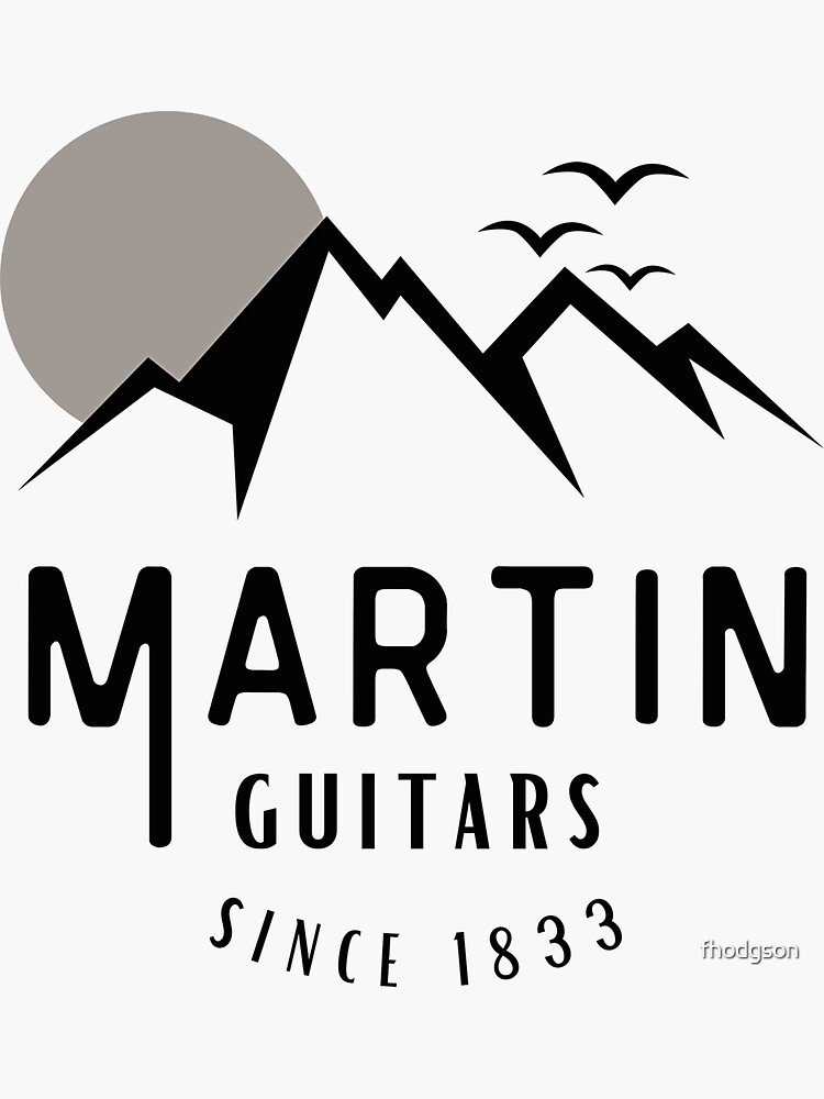 "Martin guitars" Sticker for Sale by fhodgson Redbubble