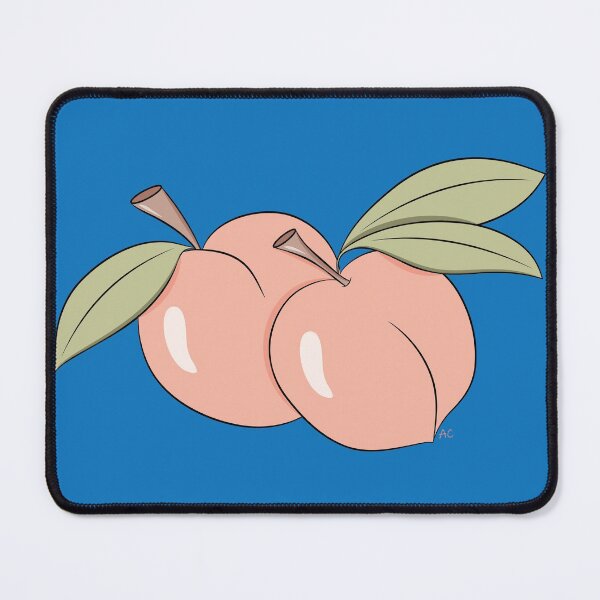 Item preview, Two Peaches on Blue Background designed and sold by iCraftCafe.