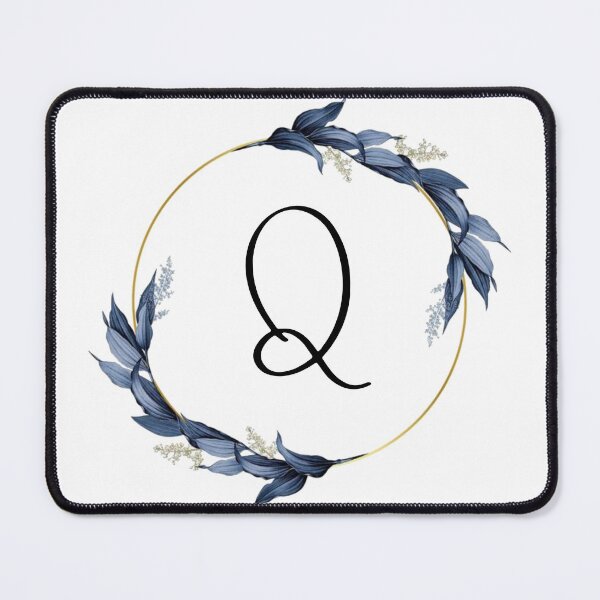 Item preview, Monogram with blue leaves letter Q designed and sold by JustSeasons.