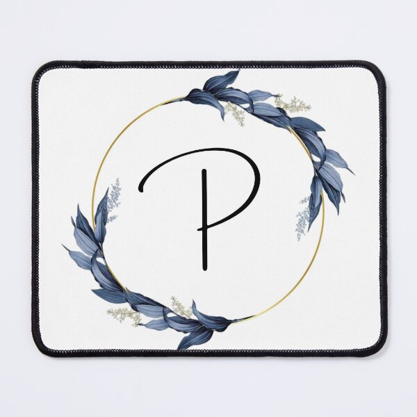 Item preview, Monogram with blue leaves letter P designed and sold by JustSeasons.