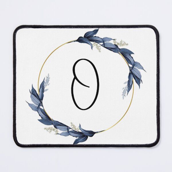 Item preview, Monogram with blue leaves letter O designed and sold by JustSeasons.