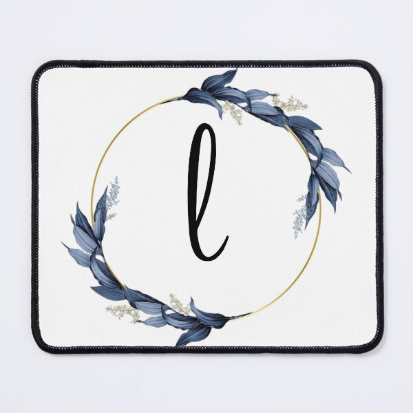 Item preview, Monogram with blue leaves letter L designed and sold by JustSeasons.