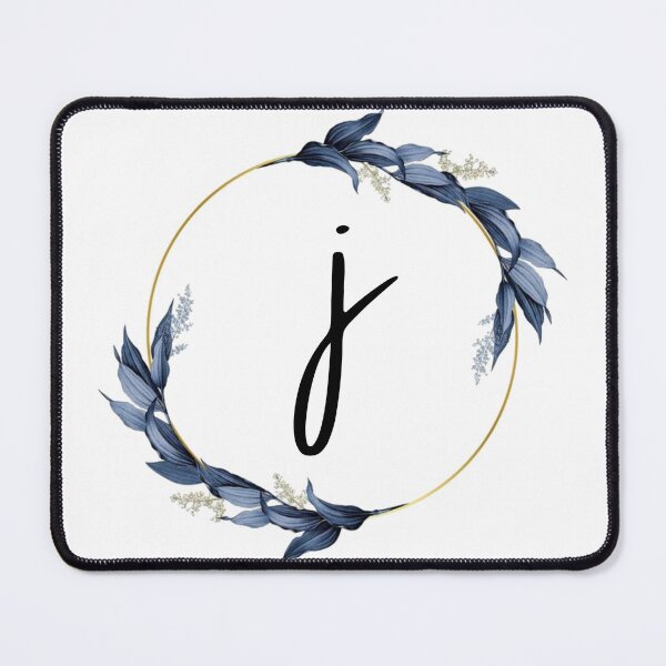 Item preview, Monogram with blue leaves letter J designed and sold by JustSeasons.