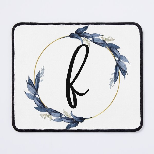 Item preview, Monogram with blue leaves letter F designed and sold by JustSeasons.