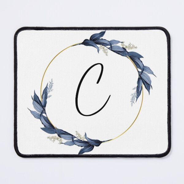 Item preview, Monogram with blue leaves letter C designed and sold by JustSeasons.