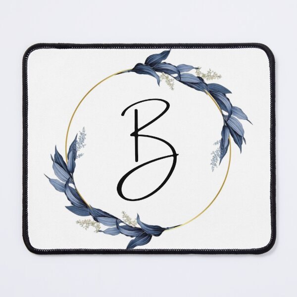 Item preview, Monogram with blue leaves letter B designed and sold by JustSeasons.