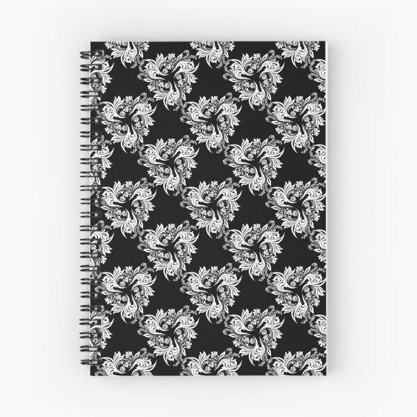 Item preview, Black white seamless floral pattern designed and sold by Dear-Ashlin.