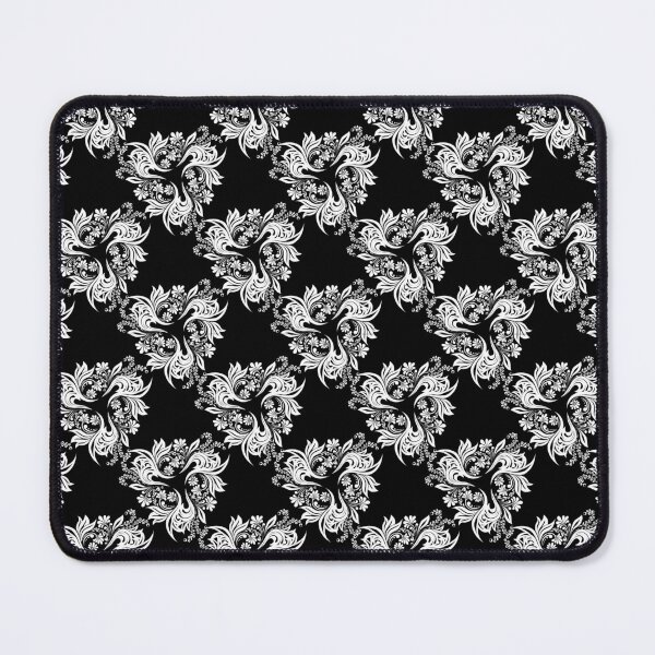 Item preview, Black white seamless floral pattern designed and sold by Dear-Ashlin.