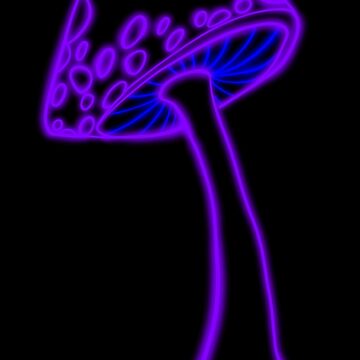 Artwork thumbnail, Purple Neon Glow Shroom by that5280lady