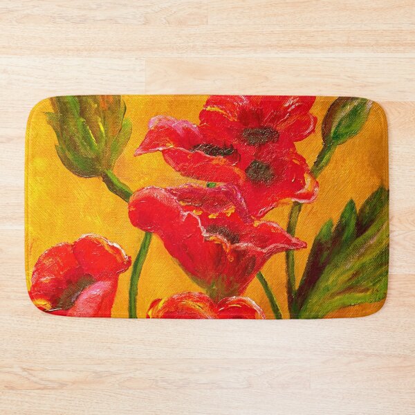 Item preview, Red Floral Burnt Orange Autumn Pattern designed and sold by Tamas Das.