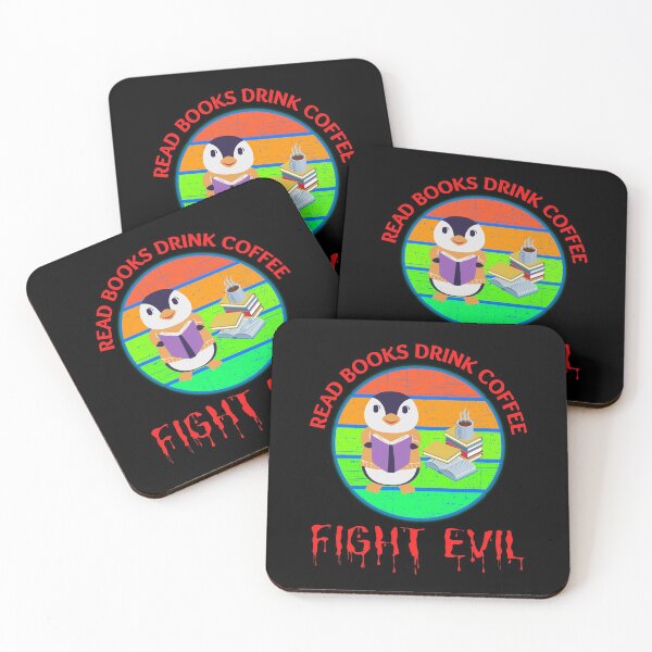 Item preview, Read Books Drink Coffee Fight Evil designed and sold by WoodburyLake.