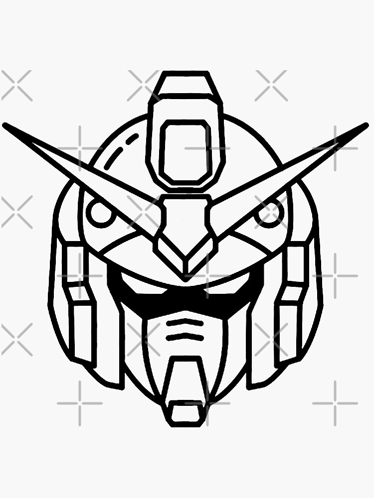 "Gundam Head" Sticker for Sale by kaigan Redbubble