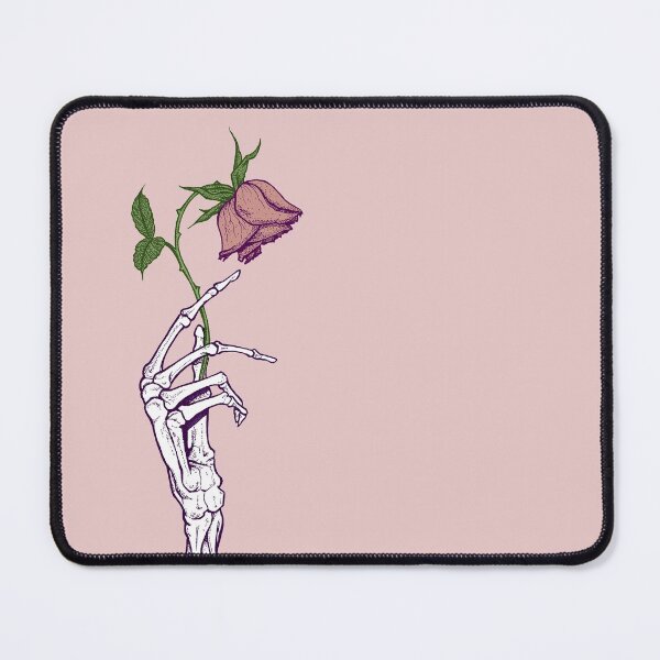 Item preview, The Dead Rose Skeleton Hand // Dusty Pink designed and sold by Pob Hosking.