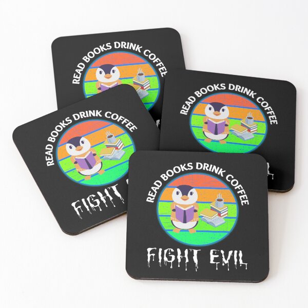 Item preview, Read Books Drink Coffee Fight Evil designed and sold by WoodburyLake.