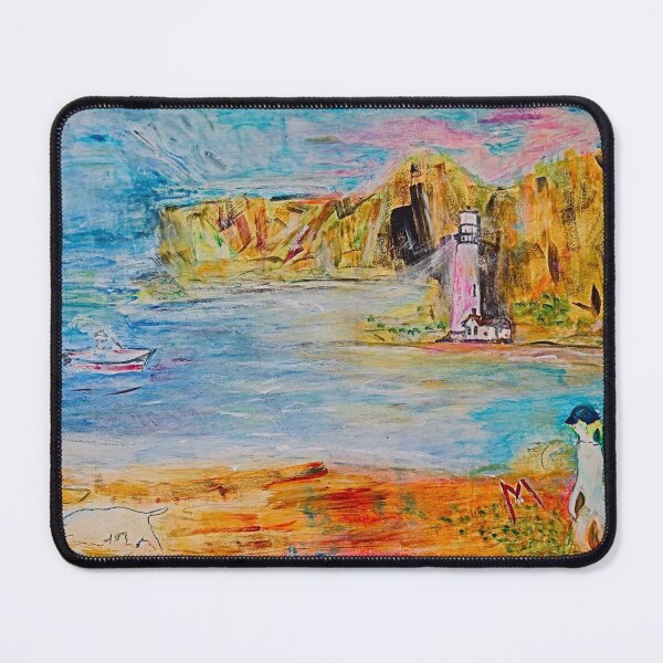 Item preview, Colorful Oregon Coast Dog at the Beach Watercolor designed and sold by Marianne Madson.