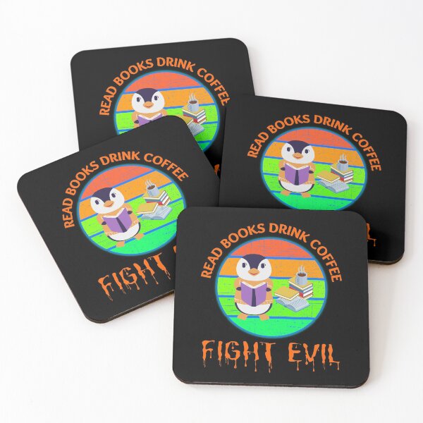 Item preview, Read Books Drink Coffee Fight Evil designed and sold by WoodburyLake.