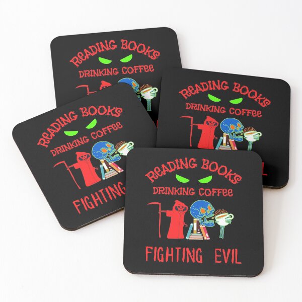 Item preview, Read Books Drink Coffee Fight Evil designed and sold by WoodburyLake.