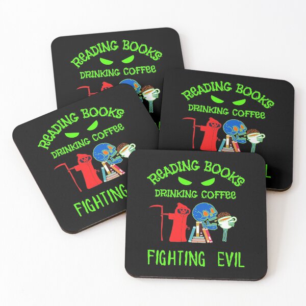 Item preview, Read Books Drink Coffee Fight Evil designed and sold by WoodburyLake.