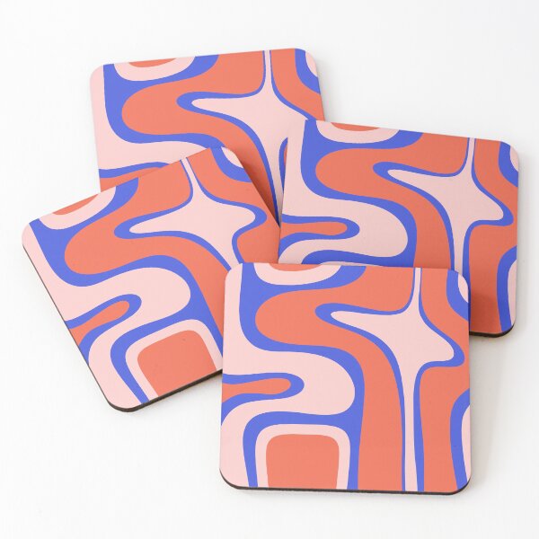 Item preview, Copacetic Abstract Royal Blue Blush Pink Red Orange designed and sold by kierkegaard.