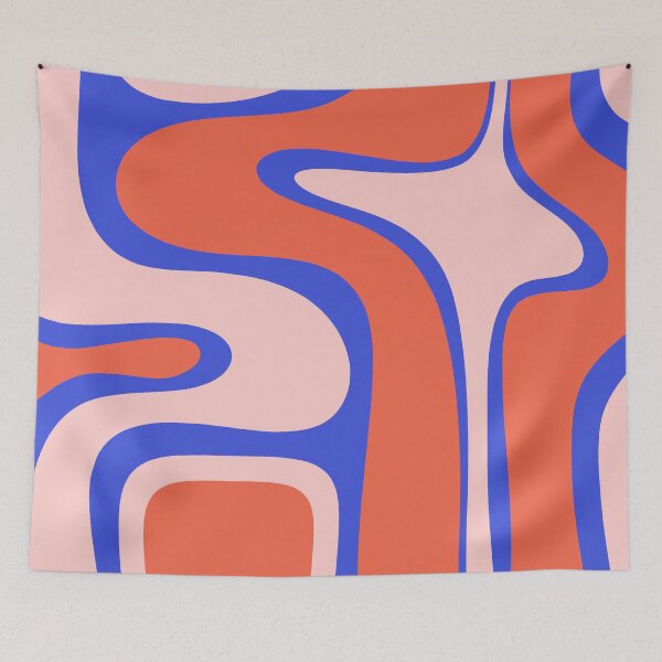 Item preview, Copacetic Abstract Royal Blue Blush Pink Red Orange designed and sold by kierkegaard.