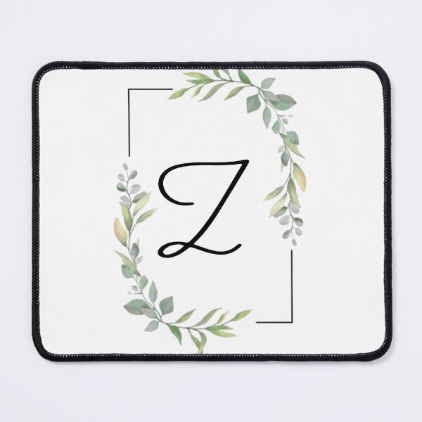 Item preview, Monogram letter Z with green leaves designed and sold by JustSeasons.