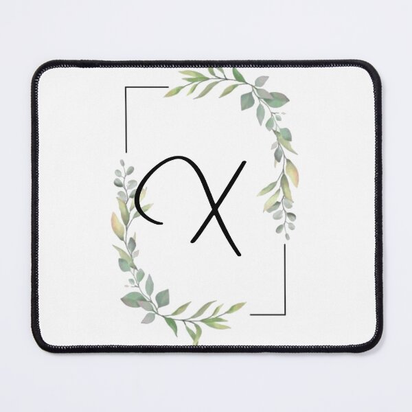 Item preview, Monogram letter X with green leaves designed and sold by JustSeasons.