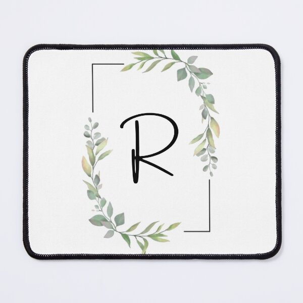 Item preview, Monogram letter R with green leaves designed and sold by JustSeasons.