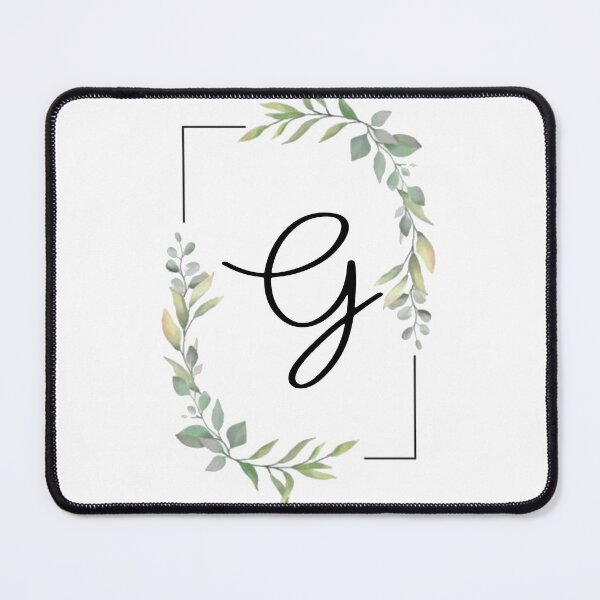 Item preview, Monogram letter G with green leaves designed and sold by JustSeasons.