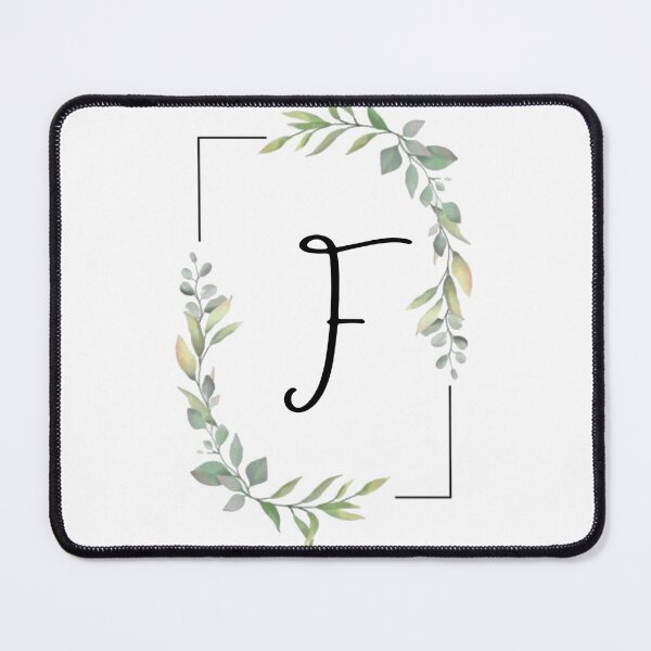 Item preview, Monogram letter F with green leaves designed and sold by JustSeasons.