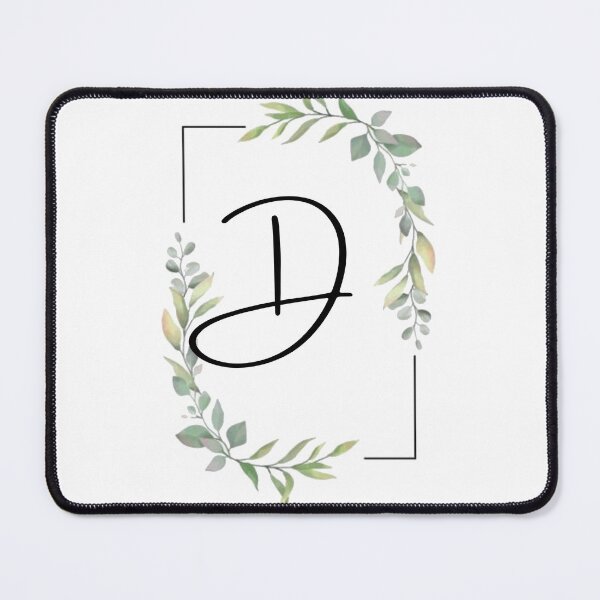 Item preview, Monogram letter D with green leaves designed and sold by JustSeasons.