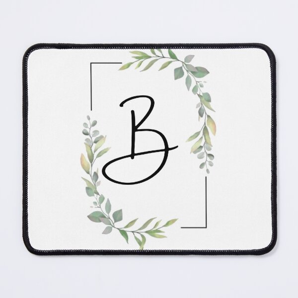 Item preview, Monogram letter B with green leaves designed and sold by JustSeasons.