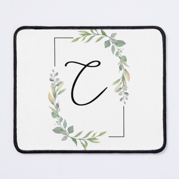 Item preview, Monogram letter C with green leaves designed and sold by JustSeasons.