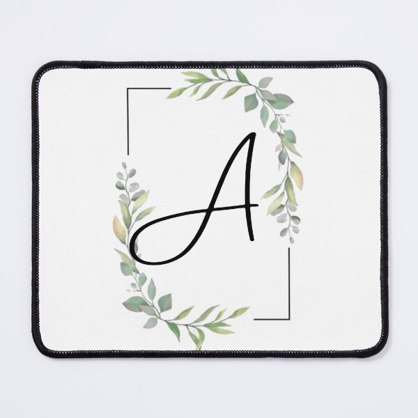 Item preview, Monogram letter A with green leaves designed and sold by JustSeasons.