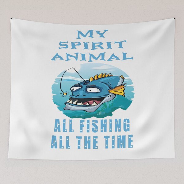 Item preview, My Spirit Animal is an Anglerfish All Fishing All The Time designed and sold by KeysTreasures.