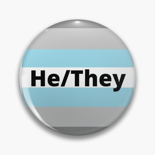 Item preview, Demiboy flag with he/they pronouns designed and sold by PridefulApparel.