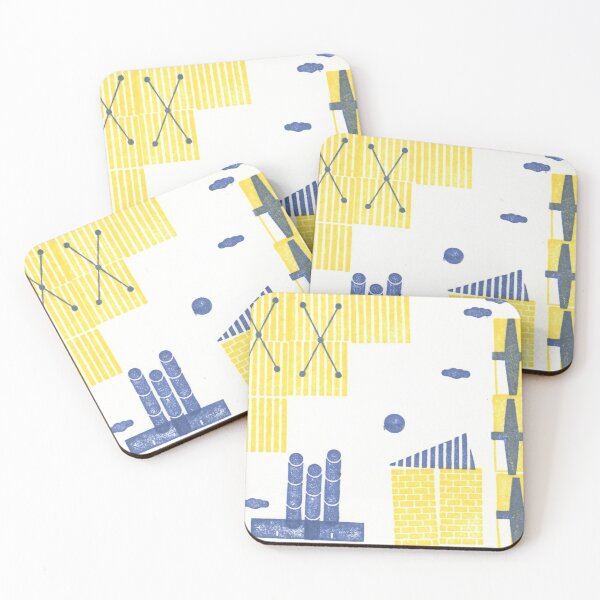 Item preview, Modernist stamp landscape designed and sold by ellenmueller.