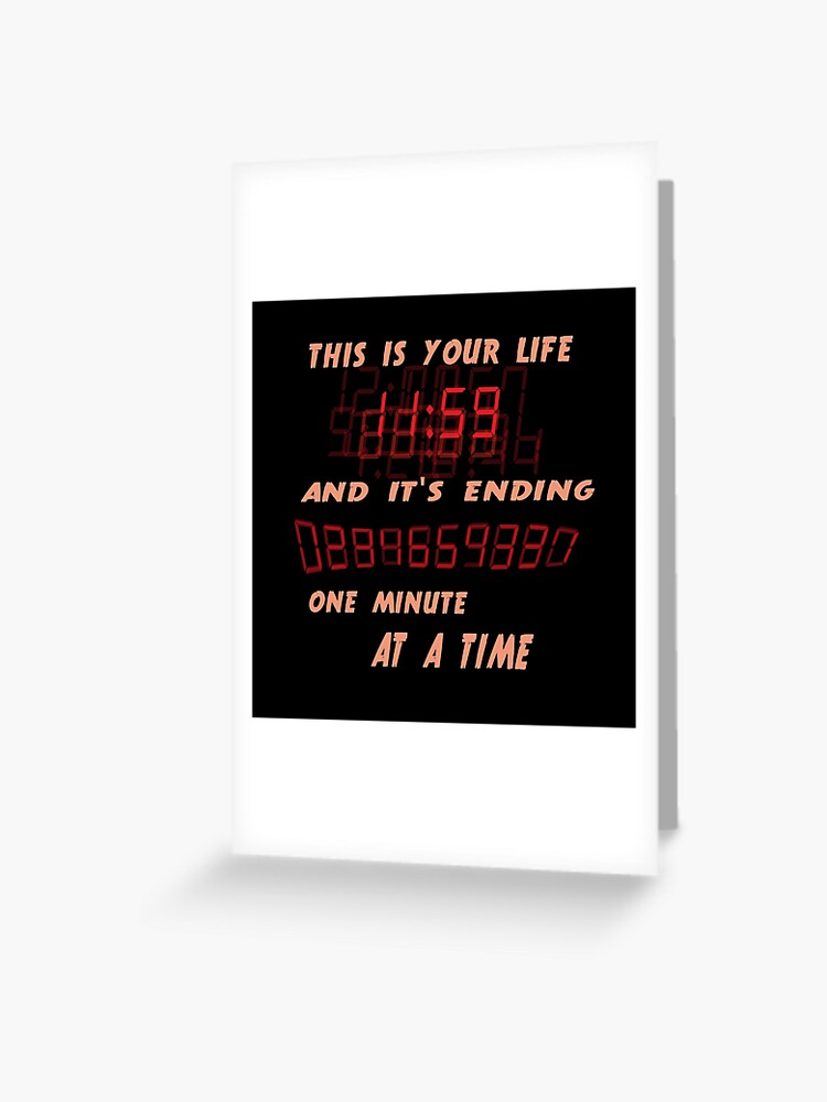 Fight Club This Is Your Life And It S Ending One Minute At A Time Greeting Card By Literaryclothes Redbubble