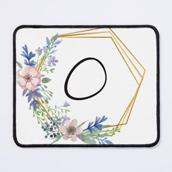 Item preview, Floral monogram with golden frame letter O designed and sold by JustSeasons.