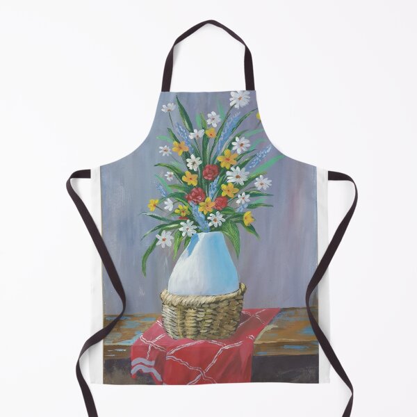 Item preview, Mixed flowers in a white vase acrylic painting designed and sold by PAGHIMOCHANNEL.