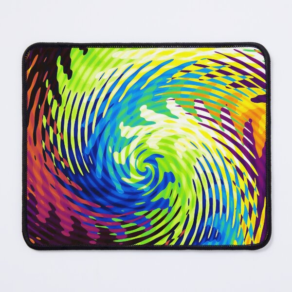 Trippy Spiral Vortex Psychedelic Pattern Mouse Pad