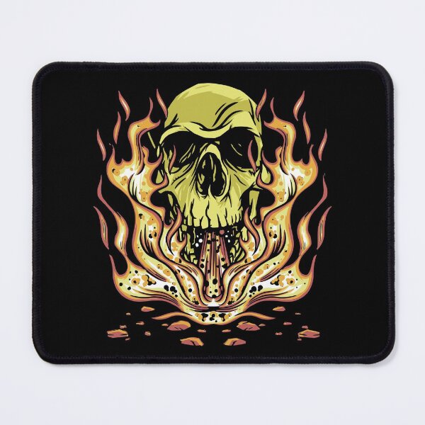 Item preview, Skull Fire Breathing Red and Orange Flames designed and sold by MadMando.