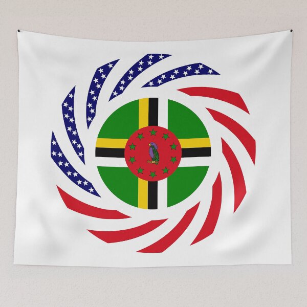 Item preview, Dominica American Multinational Patriot Flag Series designed and sold by Carbon-Fibre Media.