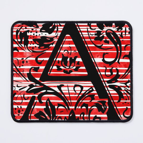 Item preview, The Letter A Red Christmas Watercolor designed and sold by yacine12353.