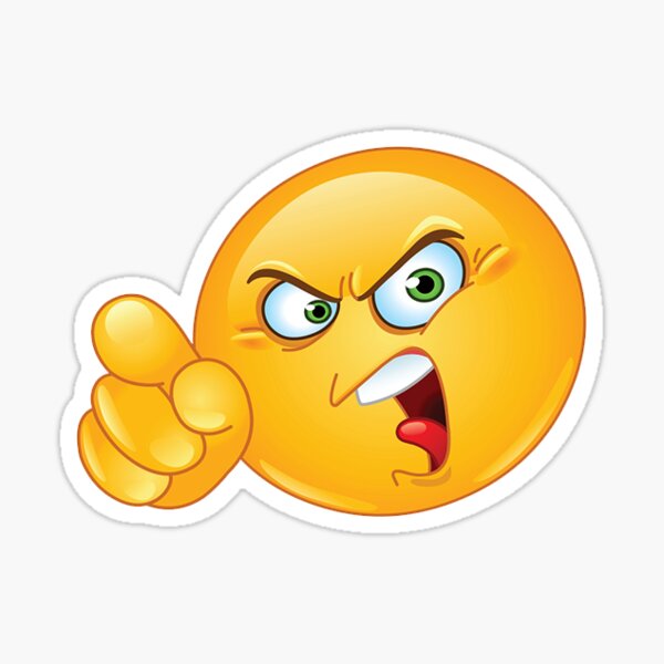 Smiley Angry Stickers Redbubble Smiley Angry Stickers Redbubble