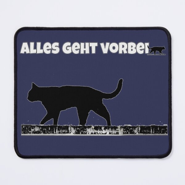 Item preview, "Everything passes" also the black cat - saying of hope - photo design designed and sold by kikidu21.