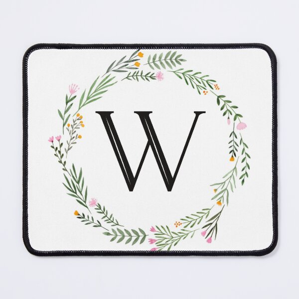 Item preview, Floral letter W monogram designed and sold by JustSeasons.